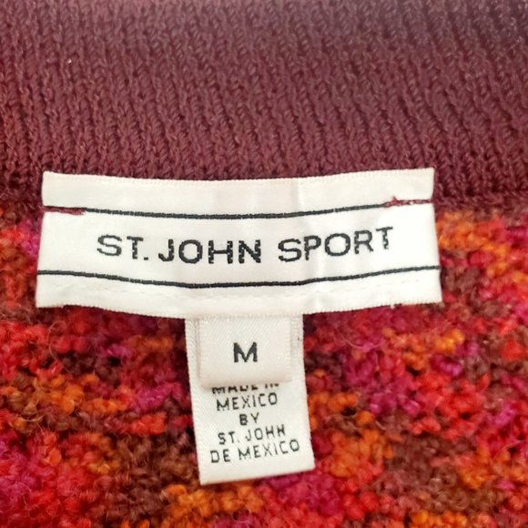 St John Sport Wool Blend Knit Cardigan Sz Medium - Picture 11 of 11